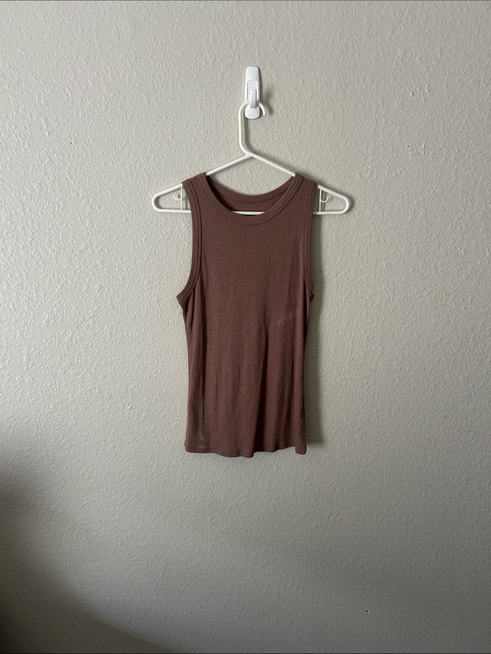 Target Mauve-Brown Ribbed Tank Top